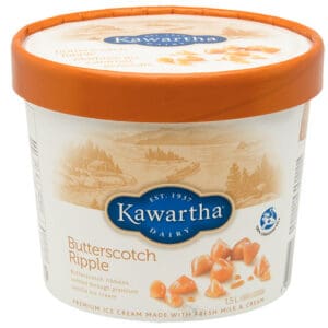 Tub of Kawartha Diary Ice Cream